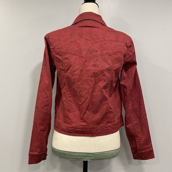 ROCK & REPUBLIC S Jacket Red Ombre Snap Front Western Moto Y2K Rock Festival - Picture 5 of 16